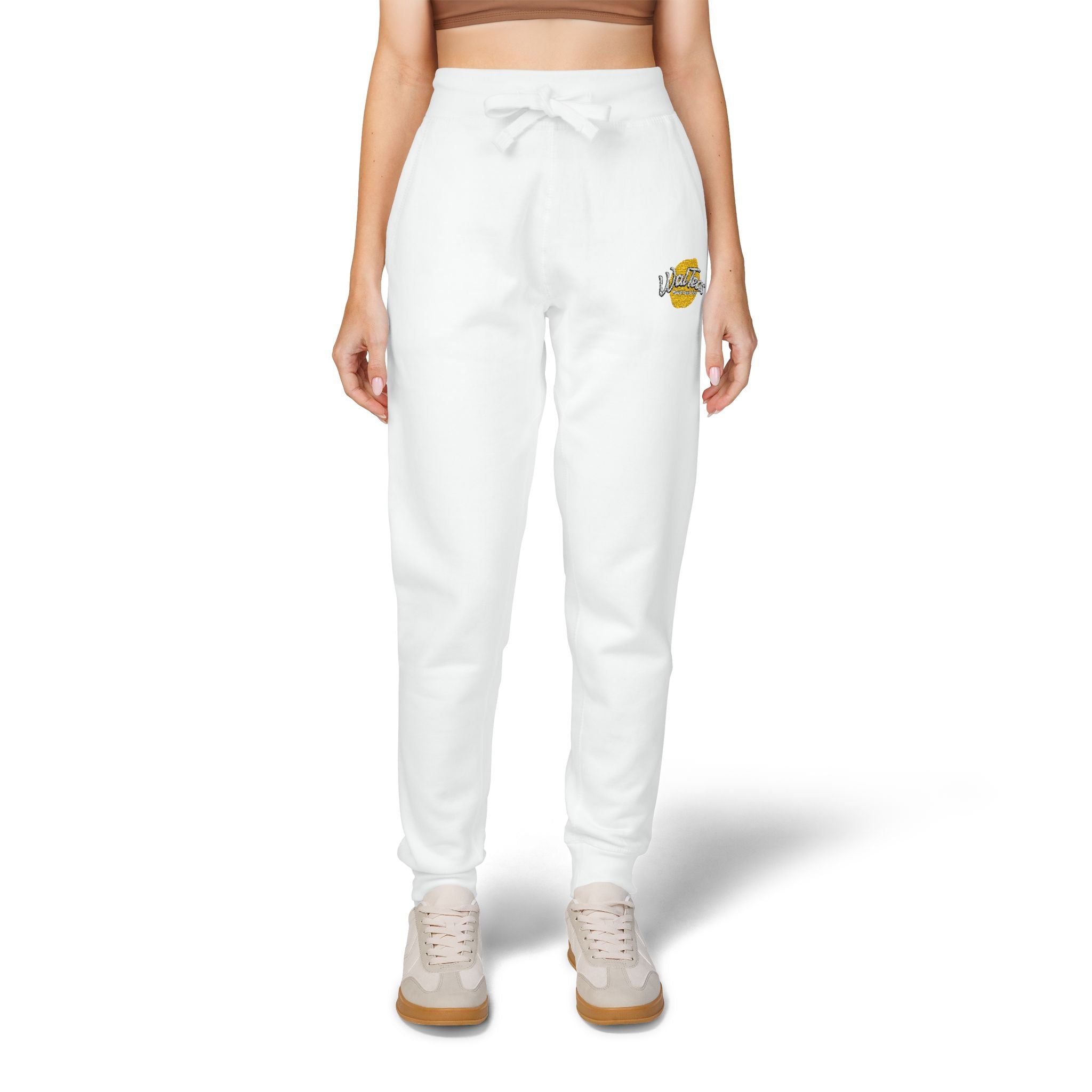 Waltea White Fleece Sweatpants — Cozy Casual Lounge Pants