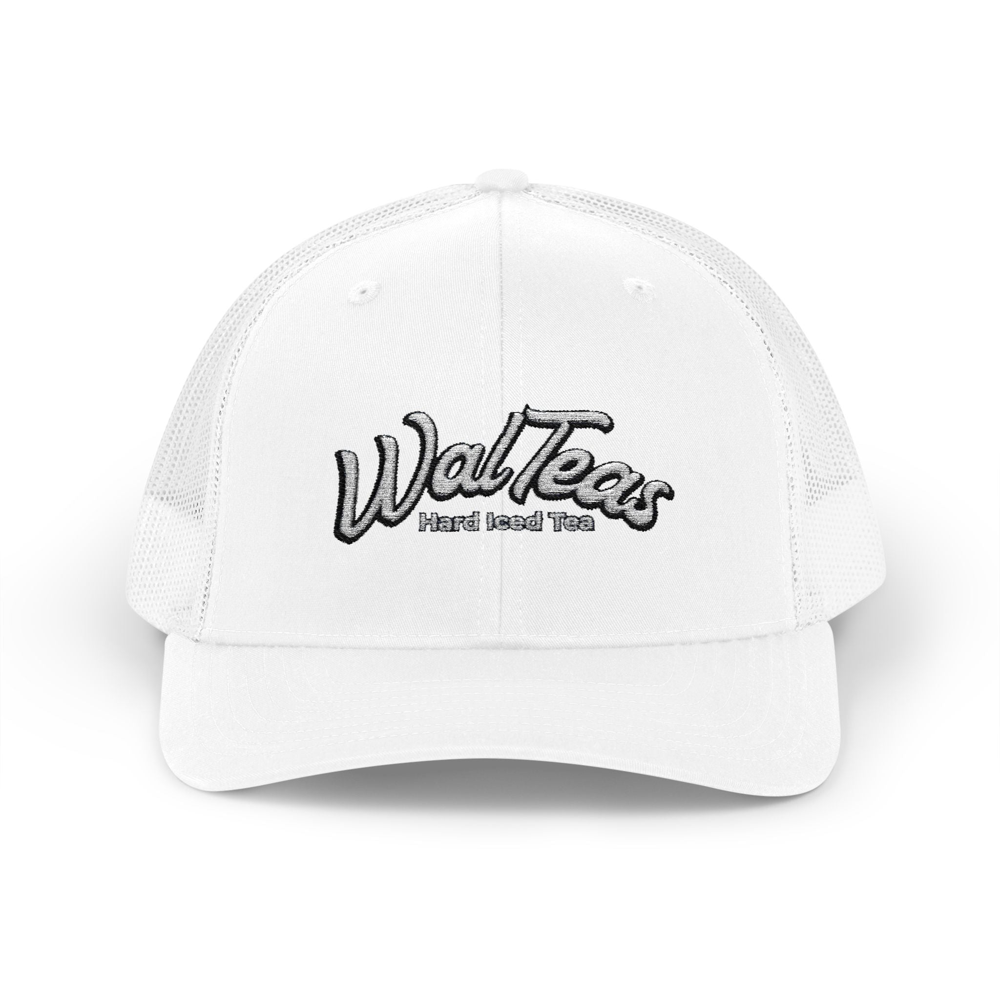 Trucker Cap — 'WalTeas' Retro Logo Pink Patch Snapback