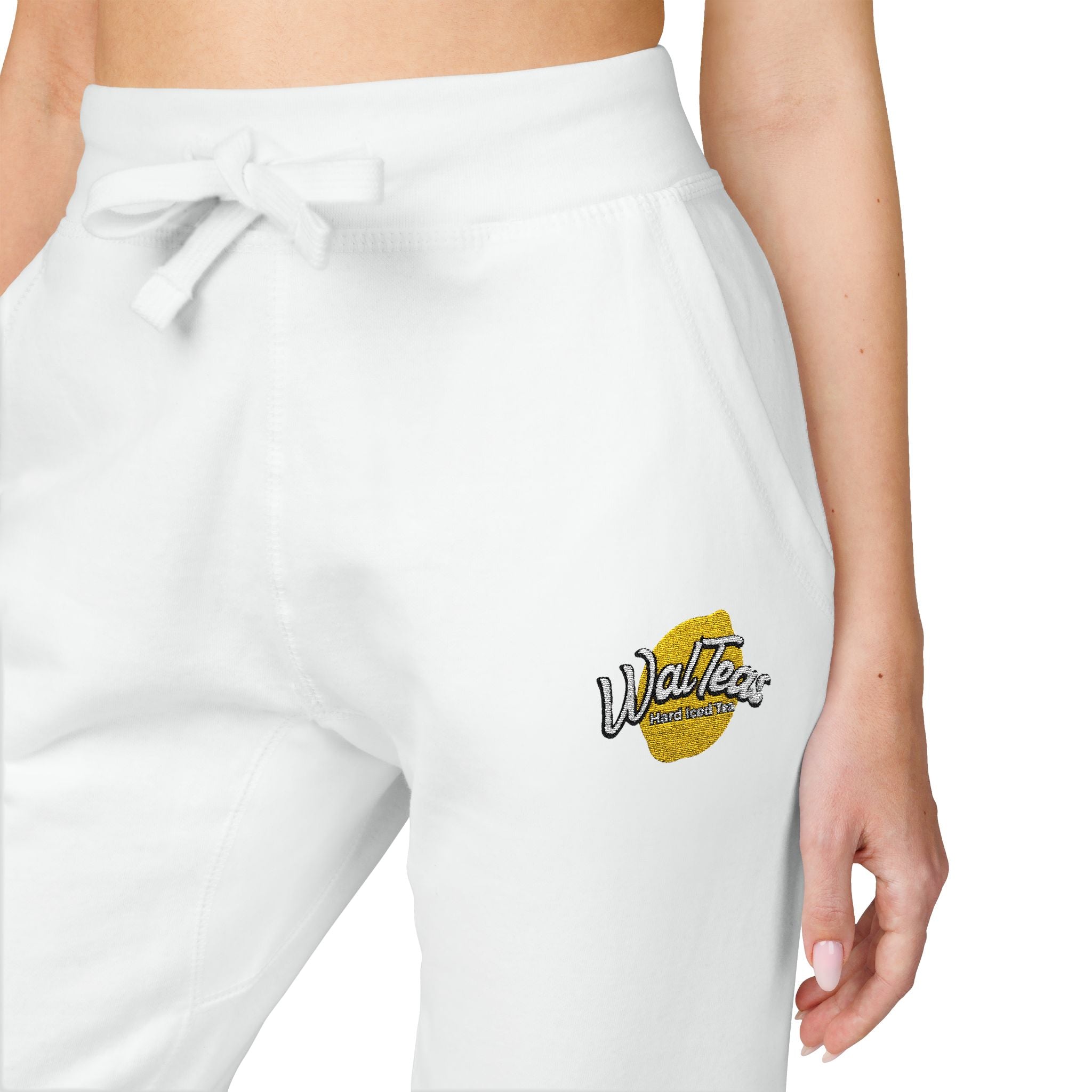Waltea White Fleece Sweatpants — Cozy Casual Lounge Pants