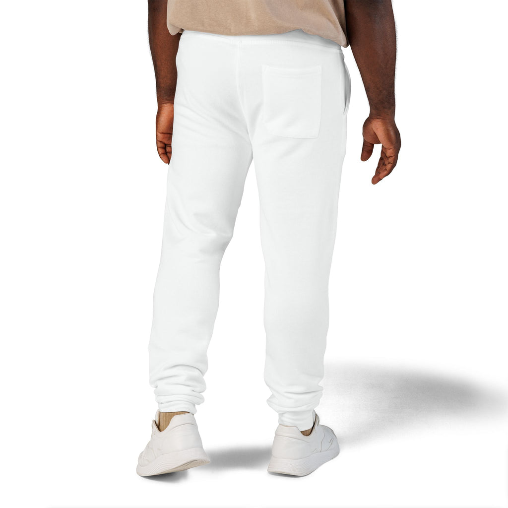 Waltea White Fleece Sweatpants — Cozy Casual Lounge Pants