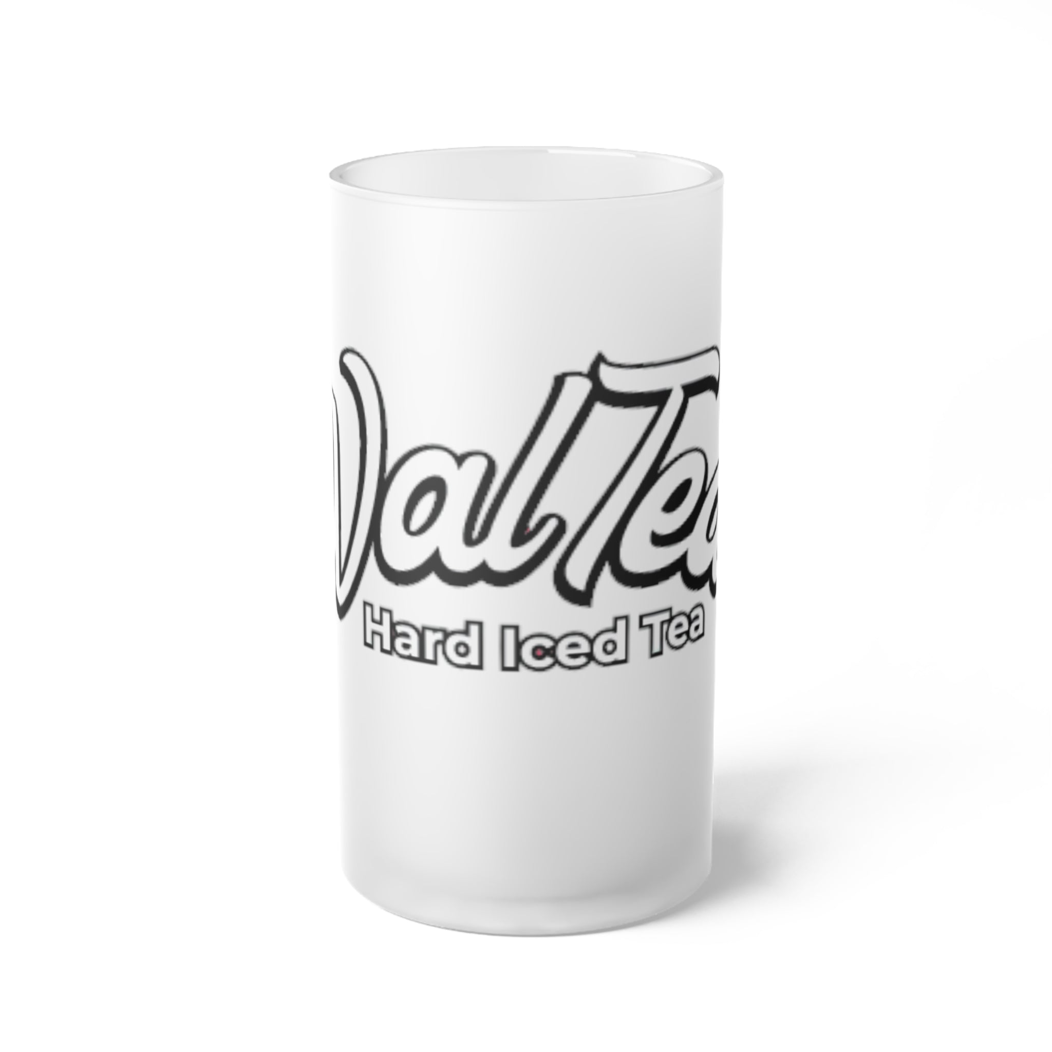 Frosted Beer Mug — 'ValTea Hard Iced Tea' Logo Glass