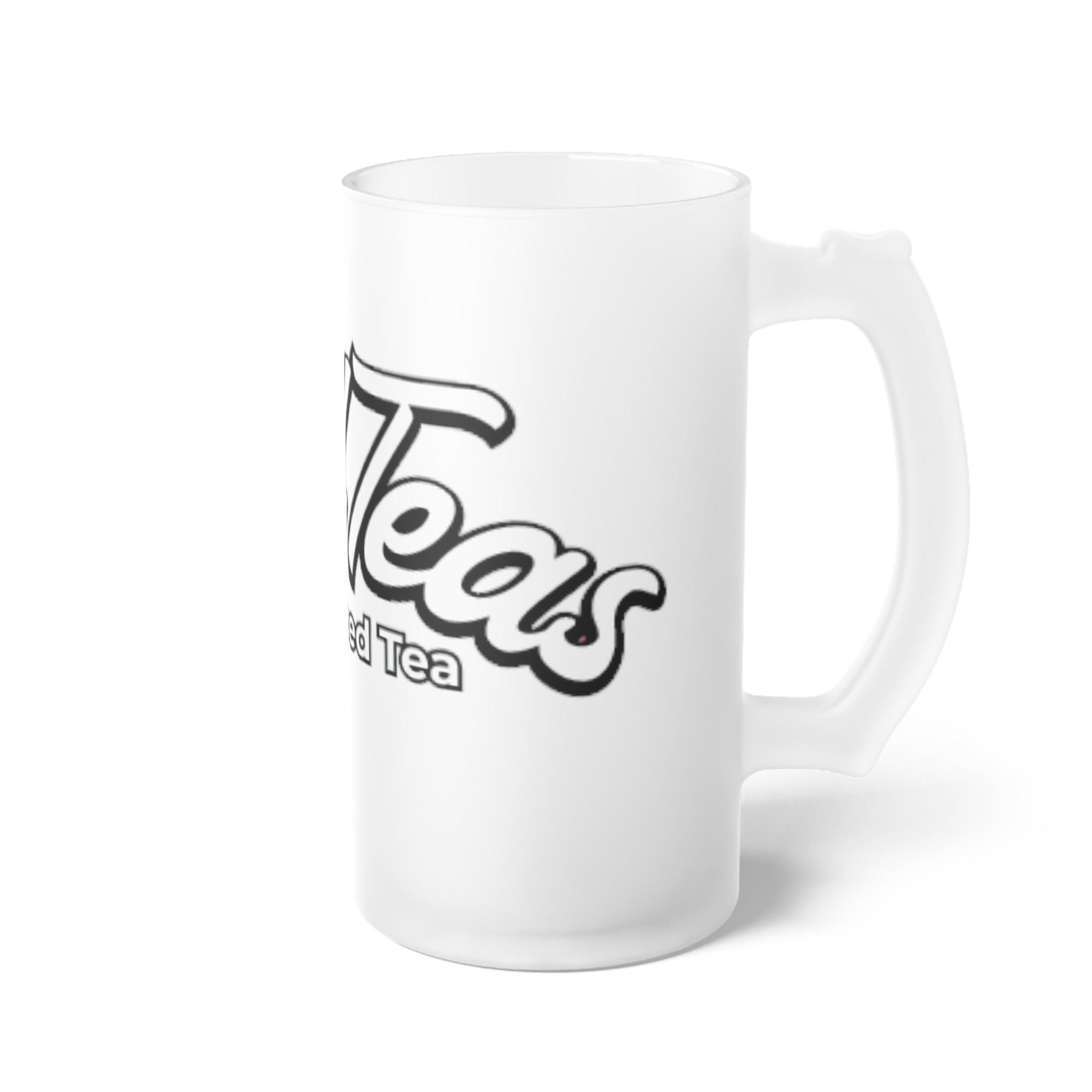 Frosted Beer Mug — 'ValTea Hard Iced Tea' Logo Glass