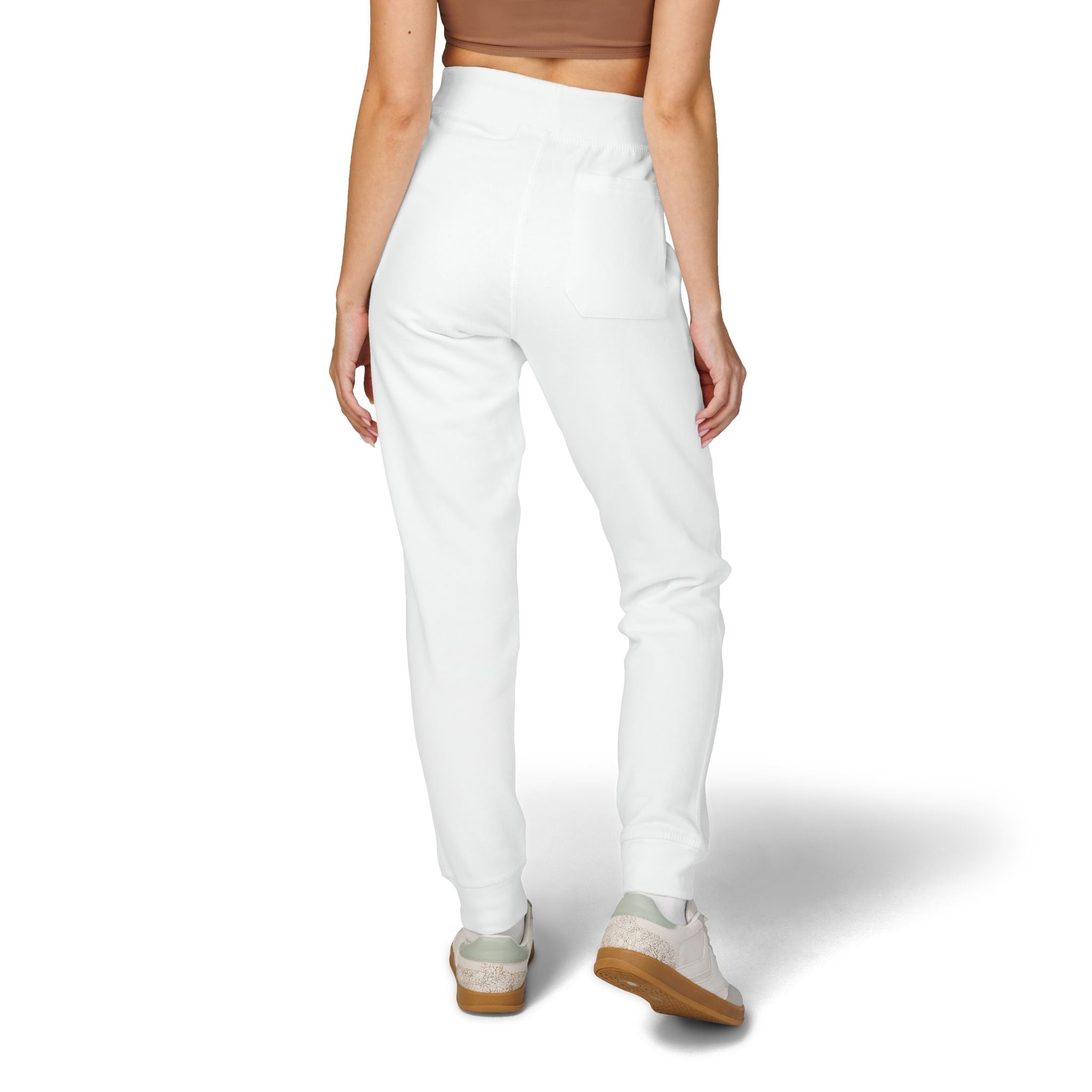 Waltea White Fleece Sweatpants — Cozy Casual Lounge Pants