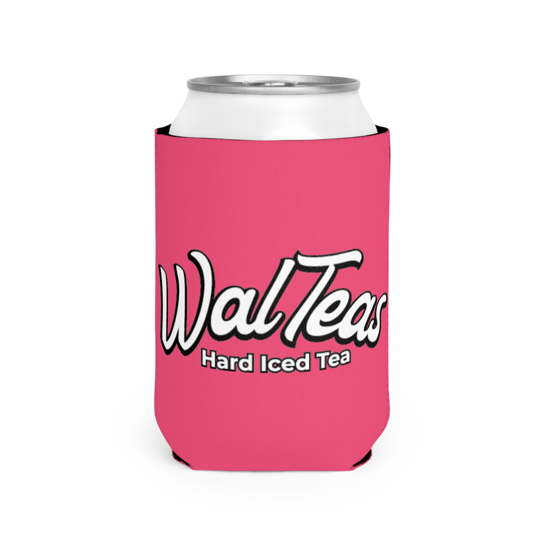 Can Cooler Sleeve — 'WalTeas' & 'Never Better' Pink Hard Iced Tea Logo Koozie